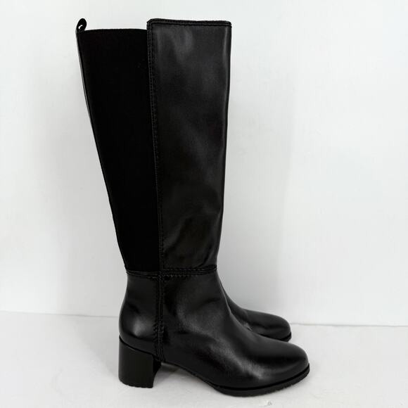 Naturalizer Women Brent Knee High Boot 10 Wide Black Leather Weatherproof NWOB - Picture 4 of 12